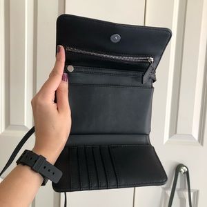 Urban Outfitters black leather wallet purse